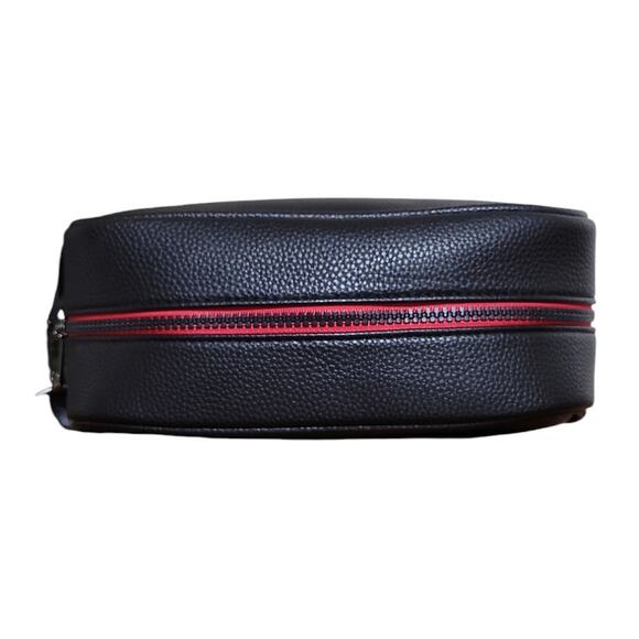 True Religion Men's Vemo Toiletry Bag Horseshoe Logo Black/Red 2 Travel Bottles - Picture 6 of 8